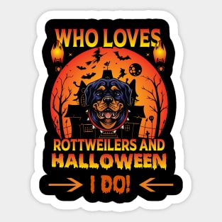 Rottweilers and Halloween Sticker